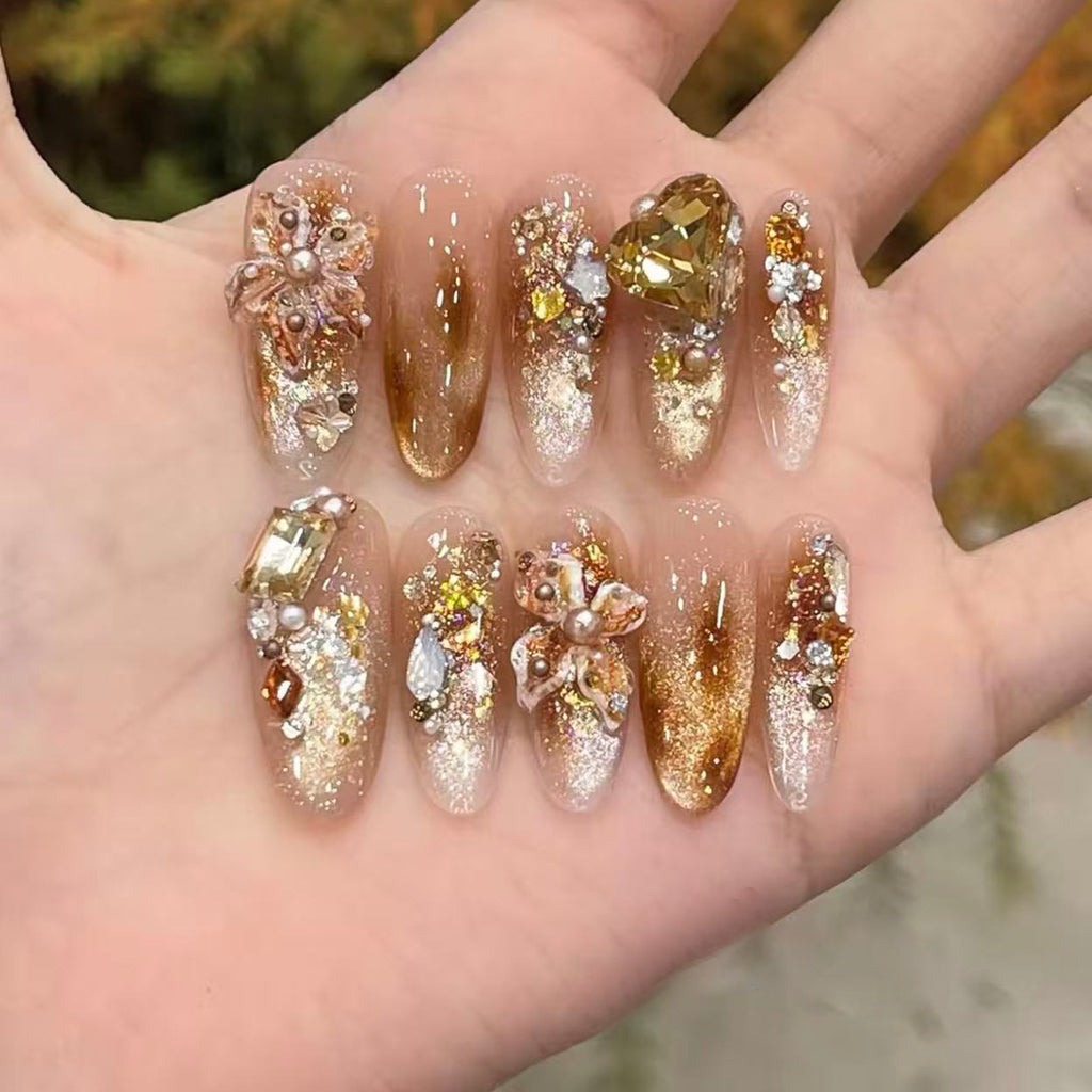 Handmade wearable nail long high quality exquisite heavy industry nail patch new unique beautiful wearable manicure