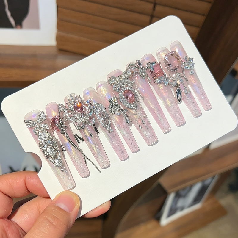 New light luxury spring smudge texture pink wearing armor atmosphere white wearing armor