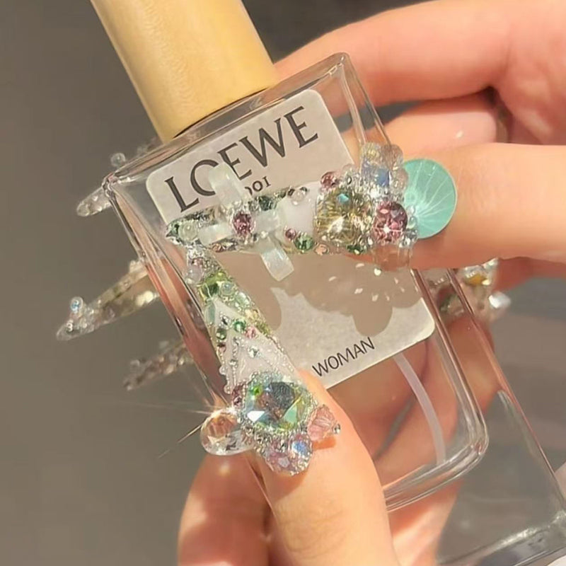 Sweet and spicy island style French exquisite three-dimensional full diamond luxury pure handmade armor