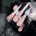 Cat's eye wears long nail, light luxury, high-end handmade bridal nail patch, butterfly exquisite wear nail art