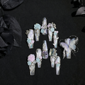 Hand-worn armor gentle heavy industry swan butterfly rose carving purple and blue pure desire