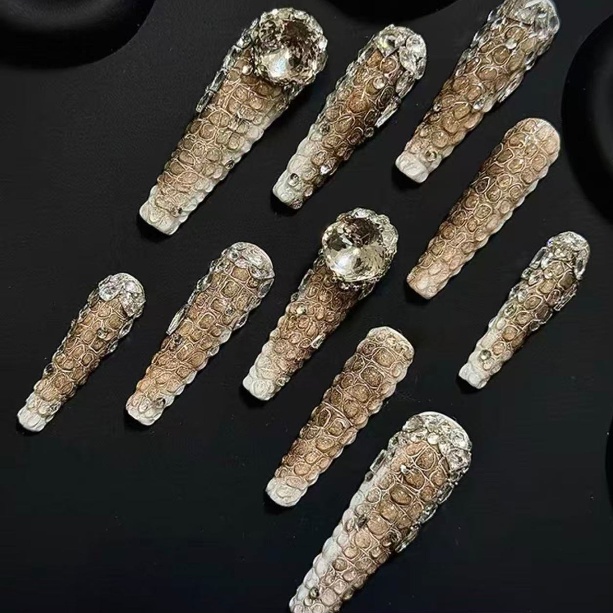 New niche heavy industry european and american medium long handmade high-end manicure wear nail polish