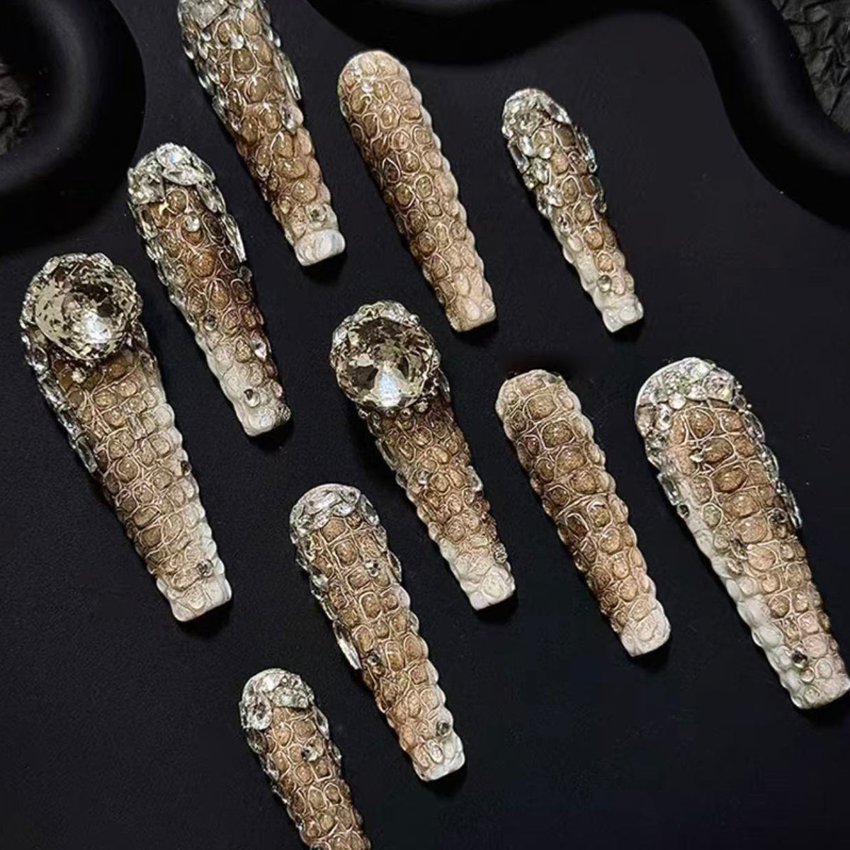New niche heavy industry european and american medium long handmade high-end manicure wear nail polish