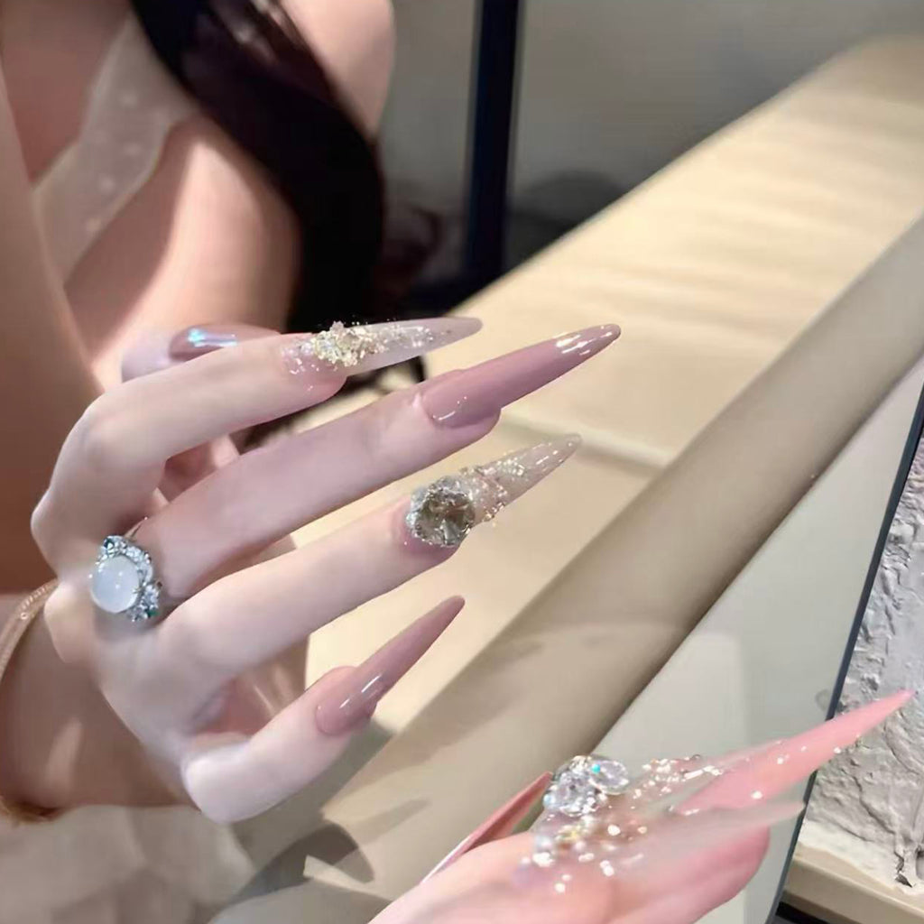 Nail patch wear long light luxury classy handmade nail patch wearable nail art