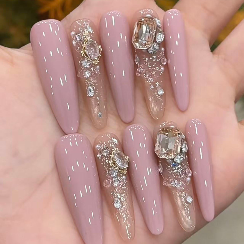 Nail patch wear long light luxury classy handmade nail patch wearable nail art