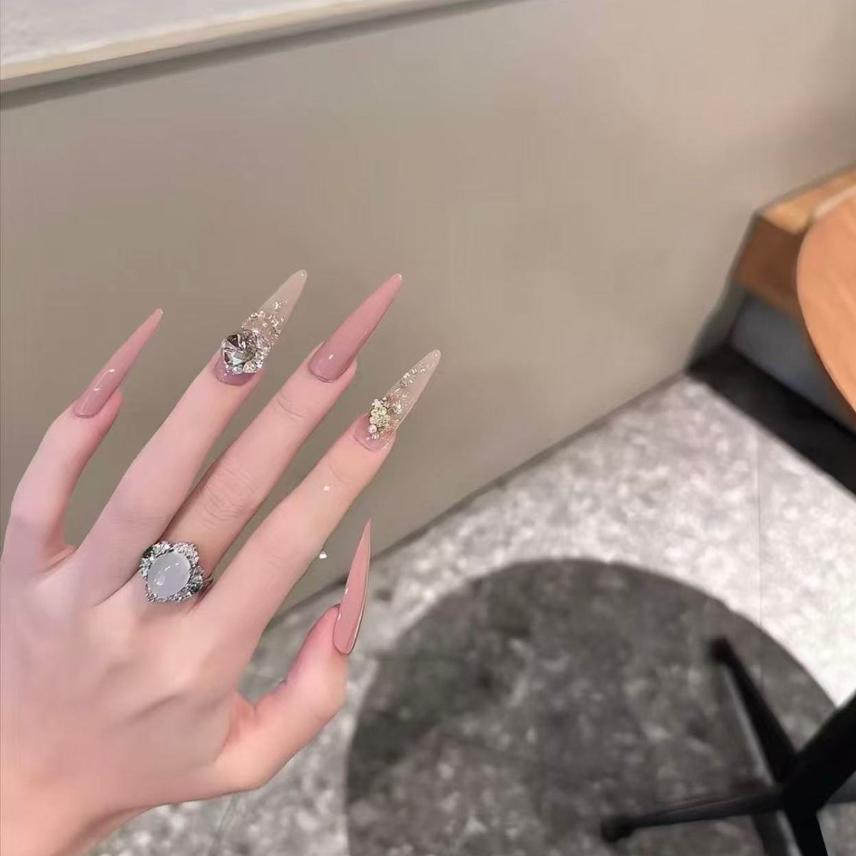 Nail patch wear long light luxury classy handmade nail patch wearable nail art