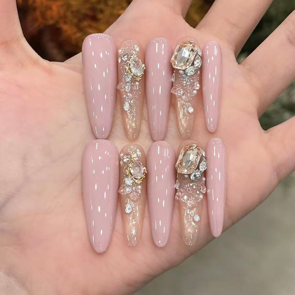 Nail patch wear long light luxury classy handmade nail patch wearable nail art