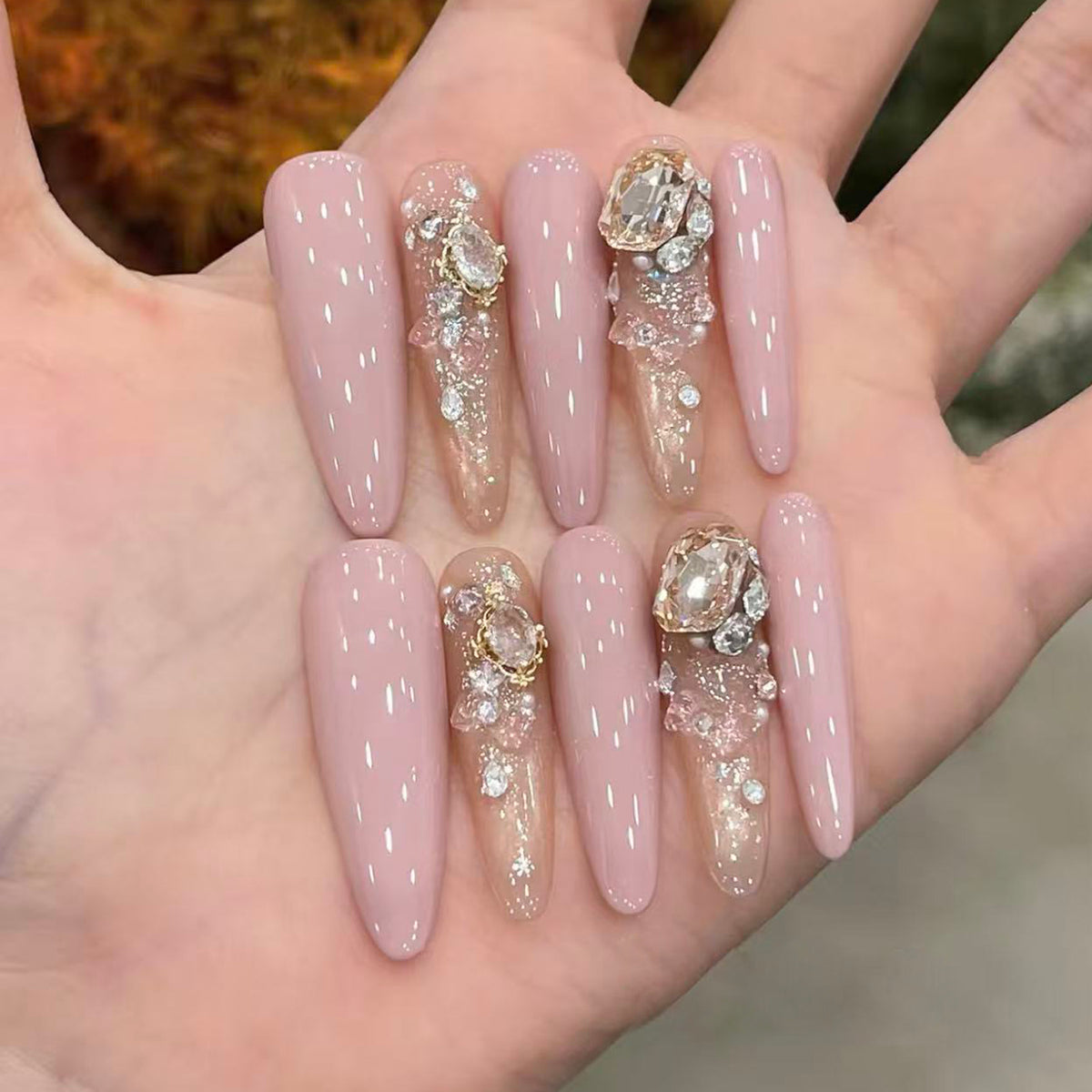 Nail patch wear long light luxury classy handmade nail patch wearable nail art