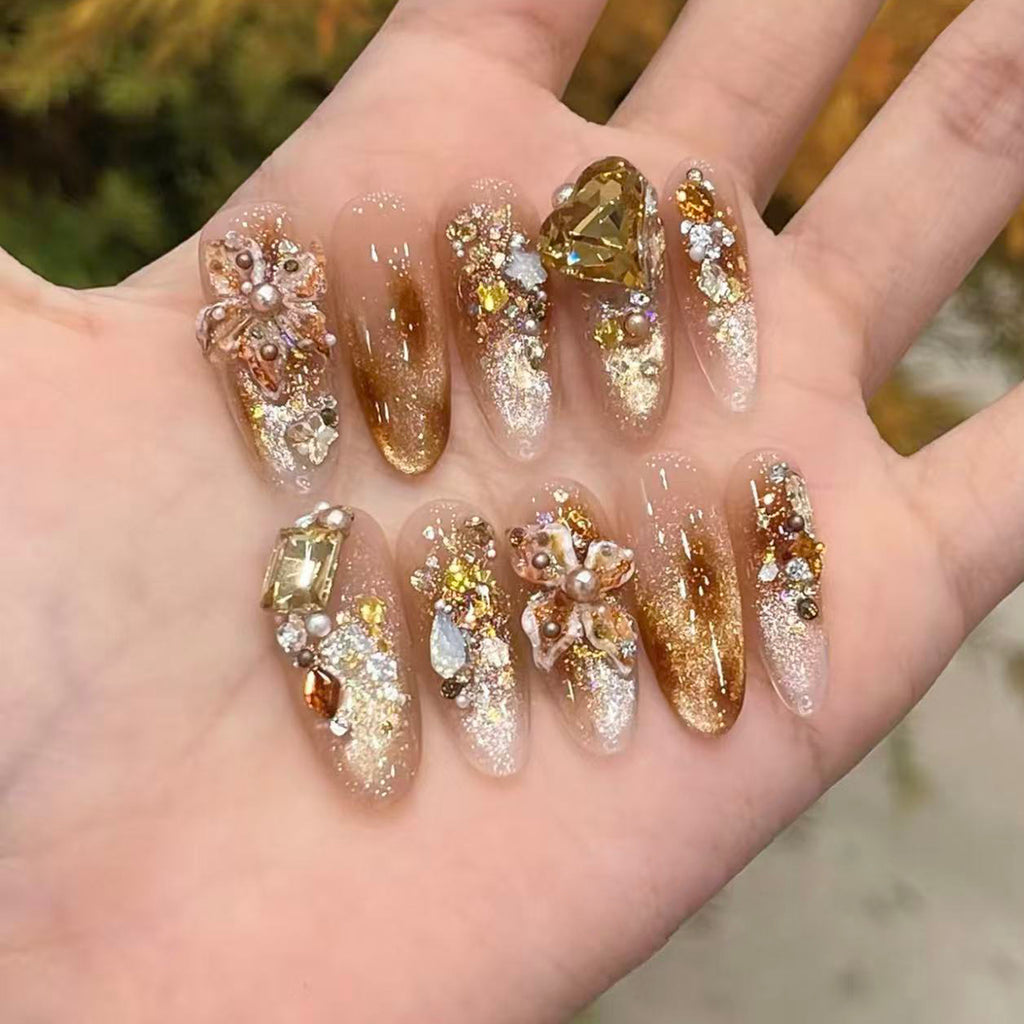Handmade wearable nail long high quality exquisite heavy industry nail patch new unique beautiful wearable manicure