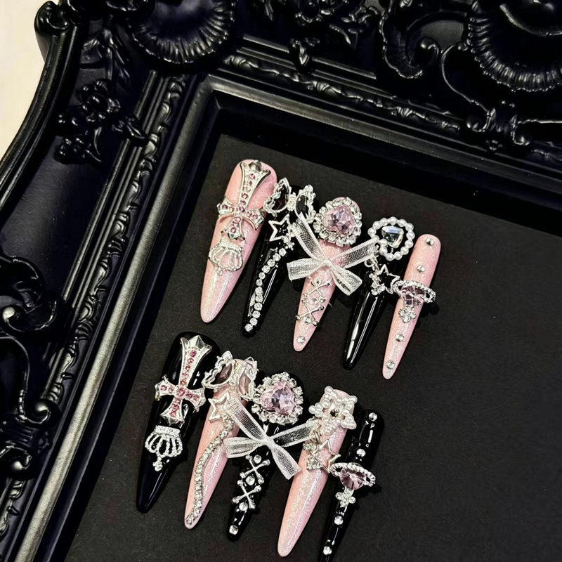 Spice Girl Bud Girl Nail Art Handmade Wear Nail Removable Patch