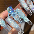 Blue bow pearl T-shaped handmade armor