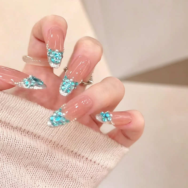 Explosive sequins Broken starlight Transparent water green water blue Special-shaped diamond