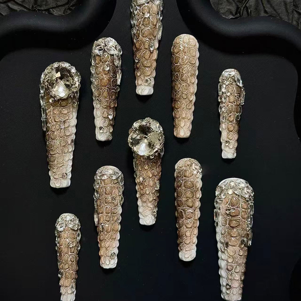 New niche heavy industry european and american medium long handmade high-end manicure wear nail polish