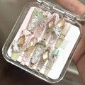 Wearable armor girl retro cat eye angel nail art patch detachable