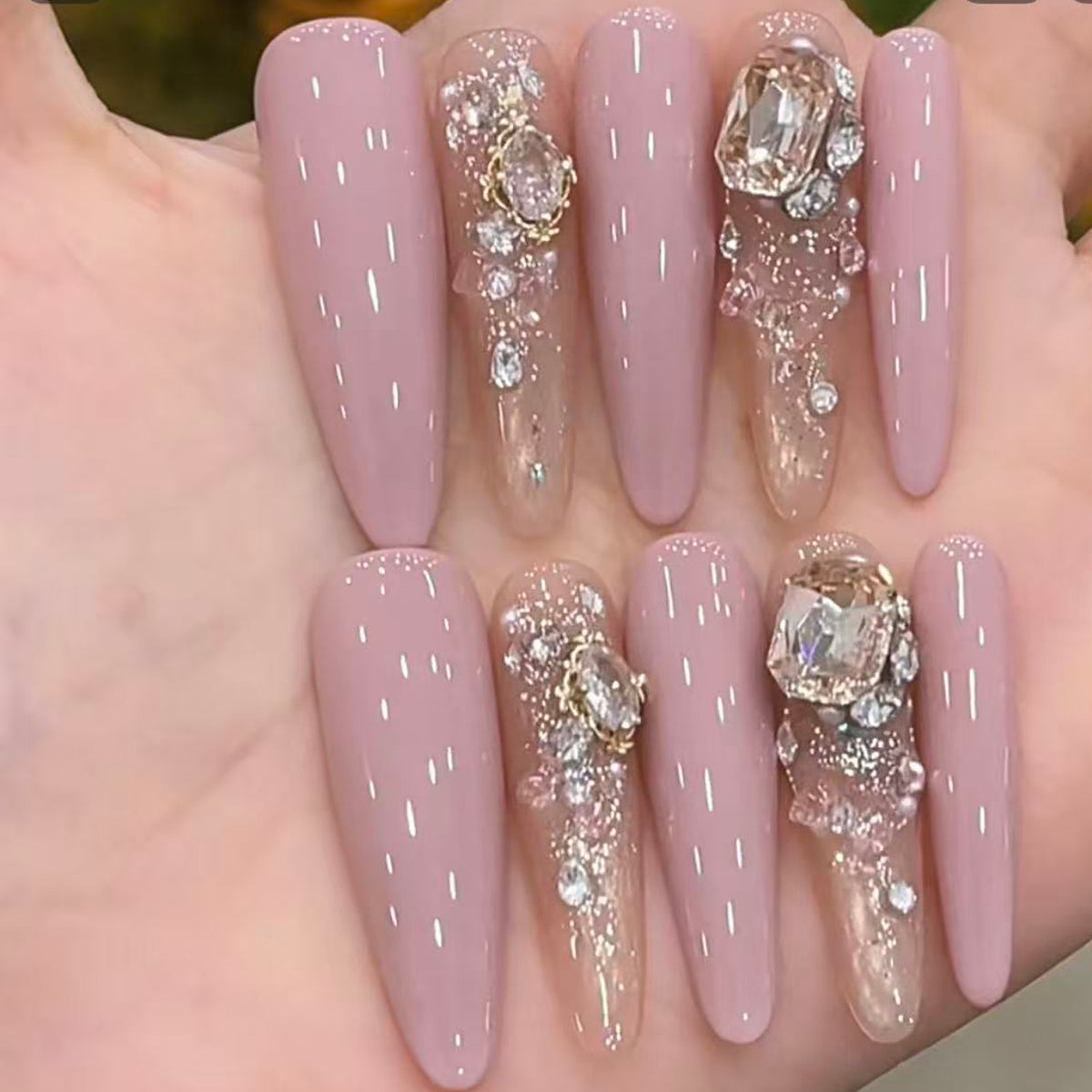 Nail patch wear long light luxury classy handmade nail patch wearable nail art