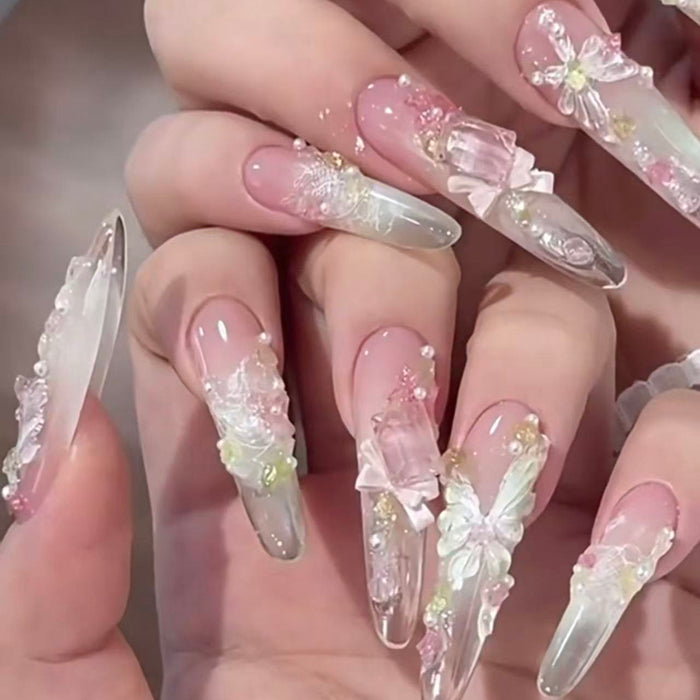 Ice flower gentle white pure desire side light cat eye hand pinch three-dimensional ice flower zircon wear armor