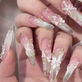 Ice flower gentle white pure desire side light cat eye hand pinch three-dimensional ice flower zircon wear armor