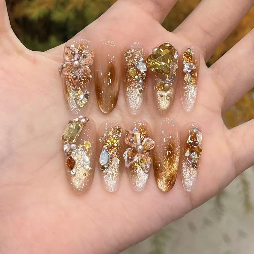 Handmade wearable nail long high quality exquisite heavy industry nail patch new unique beautiful wearable manicure