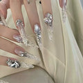 Autumn and winter pure desire atmosphere sticker drilling fairy manicure hand-worn nail removable phototherapy nail
