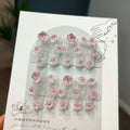 Handmade custom press-on nails: spring/summer new collection - icy transparent camellia design, instagram-worthy, pure & sultry, high-end student style