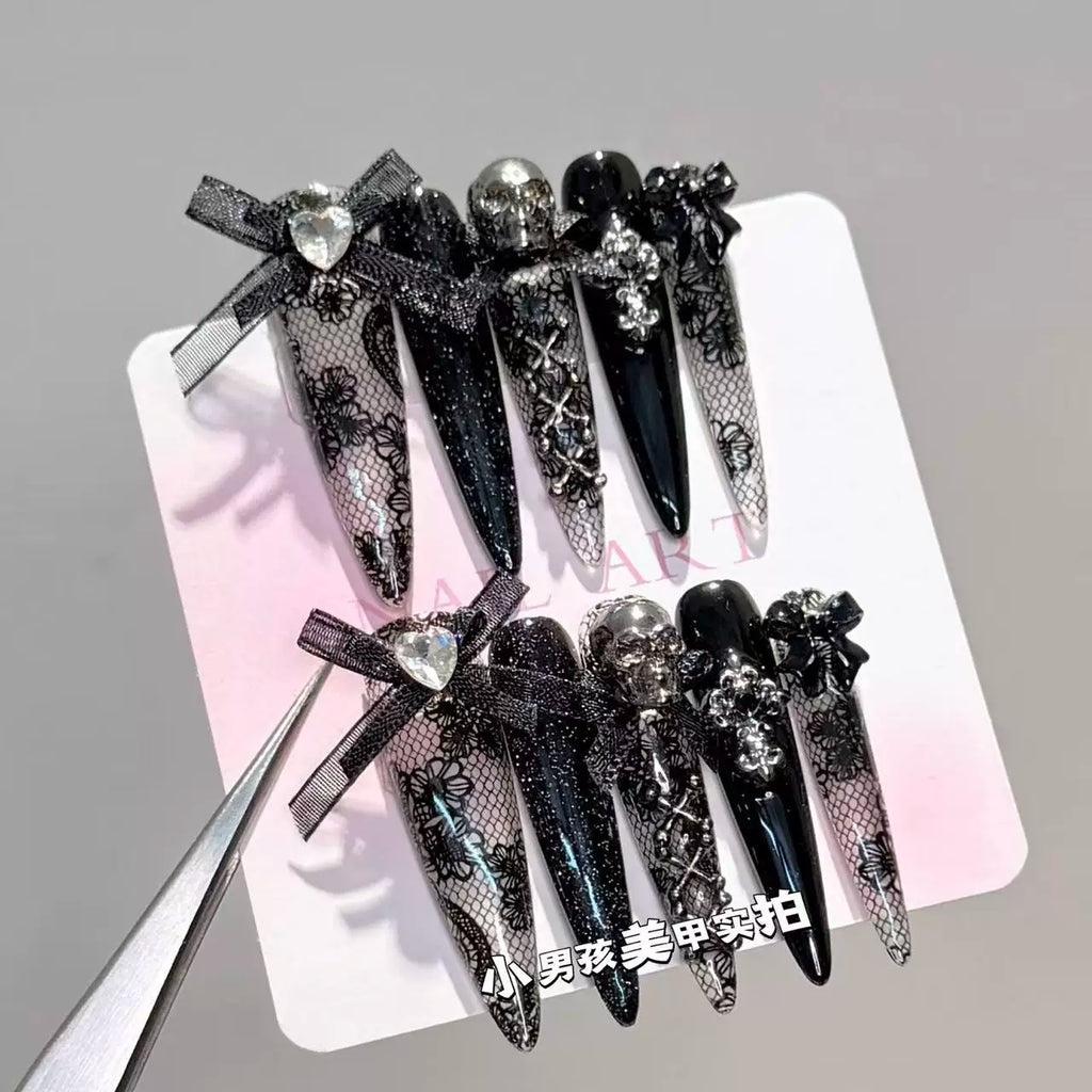 Lei Japanese Spice Girl Nail Art Pure Handmade Wear Nail Removable Patch