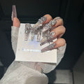 Liquid zirconia jewelry, handmade press-on nails, quicksand nail art, handmade original fairy style