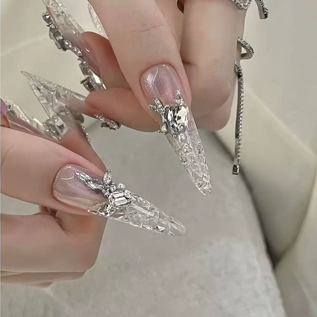 Autumn and winter pure desire atmosphere sticker drilling fairy manicure hand-worn nail removable phototherapy nail