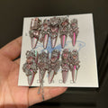 Magic mirror cat eye pure handmade wearable nails heavy industry diamond full hand full zircon luxury handmade manicure