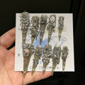 Heavy-duty, handcrafted, dazzling, wearable, high-end, whitening, french cat-eye manicure, luxurious elegant nails