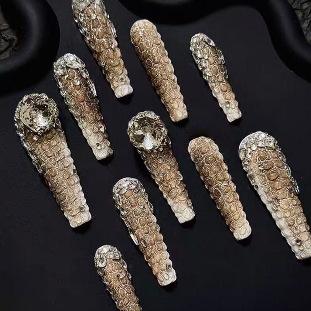 New niche heavy industry european and american medium long handmade high-end manicure wear nail polish