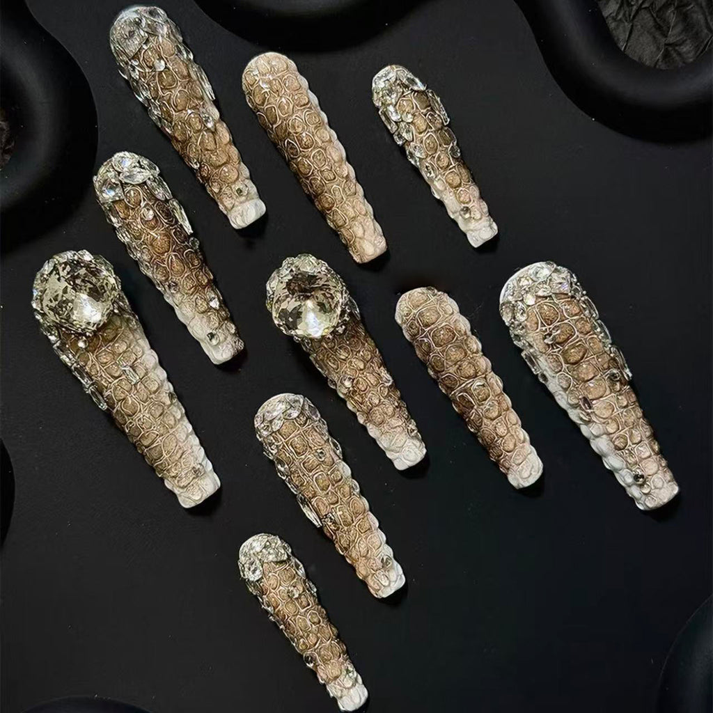 New niche heavy industry european and american medium long handmade high-end manicure wear nail polish
