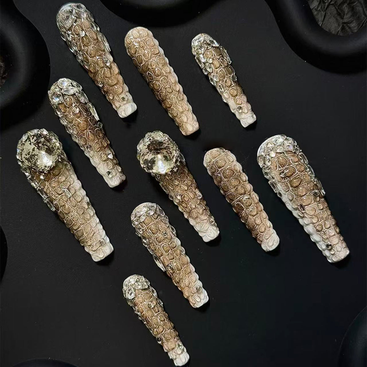 New niche heavy industry european and american medium long handmade high-end manicure wear nail polish