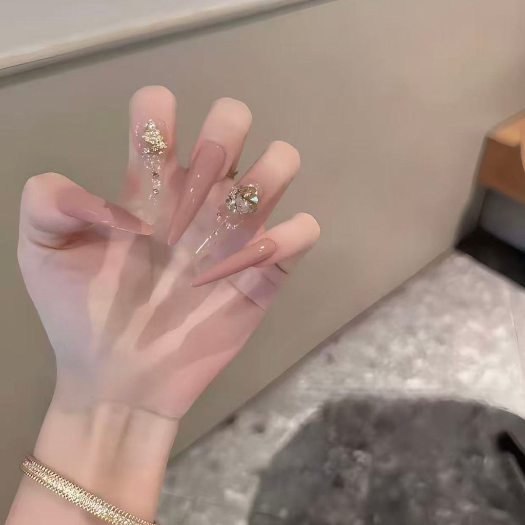Nail patch wear long light luxury classy handmade nail patch wearable nail art