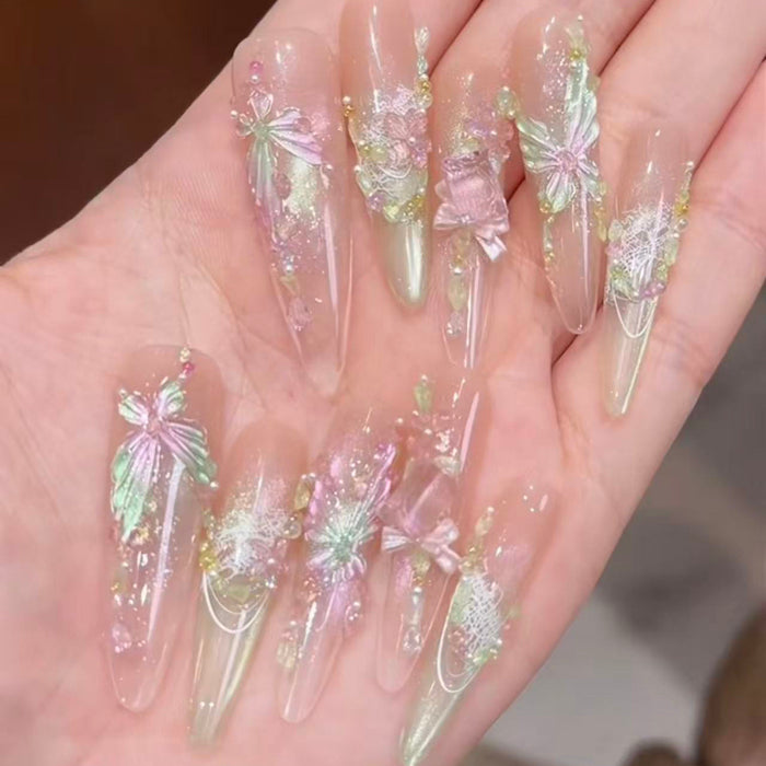 Ice flower gentle white pure desire side light cat eye hand pinch three-dimensional ice flower zircon wear armor