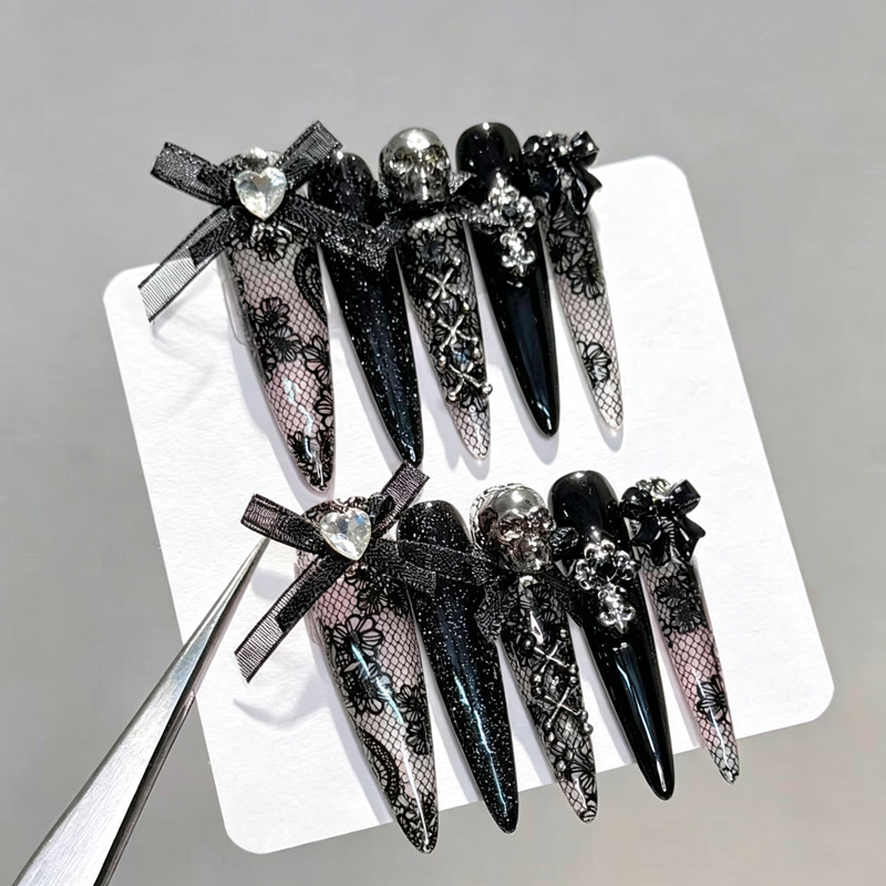 Lei Japanese Spice Girl Nail Art Pure Handmade Wear Nail Removable Patch