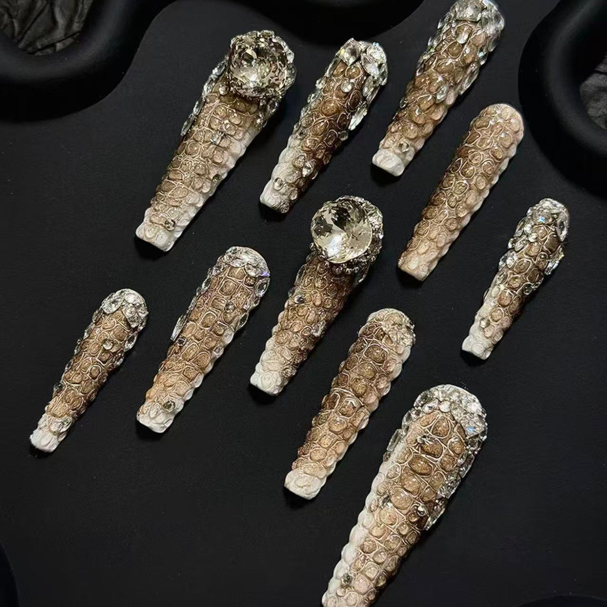New niche heavy industry european and american medium long handmade high-end manicure wear nail polish
