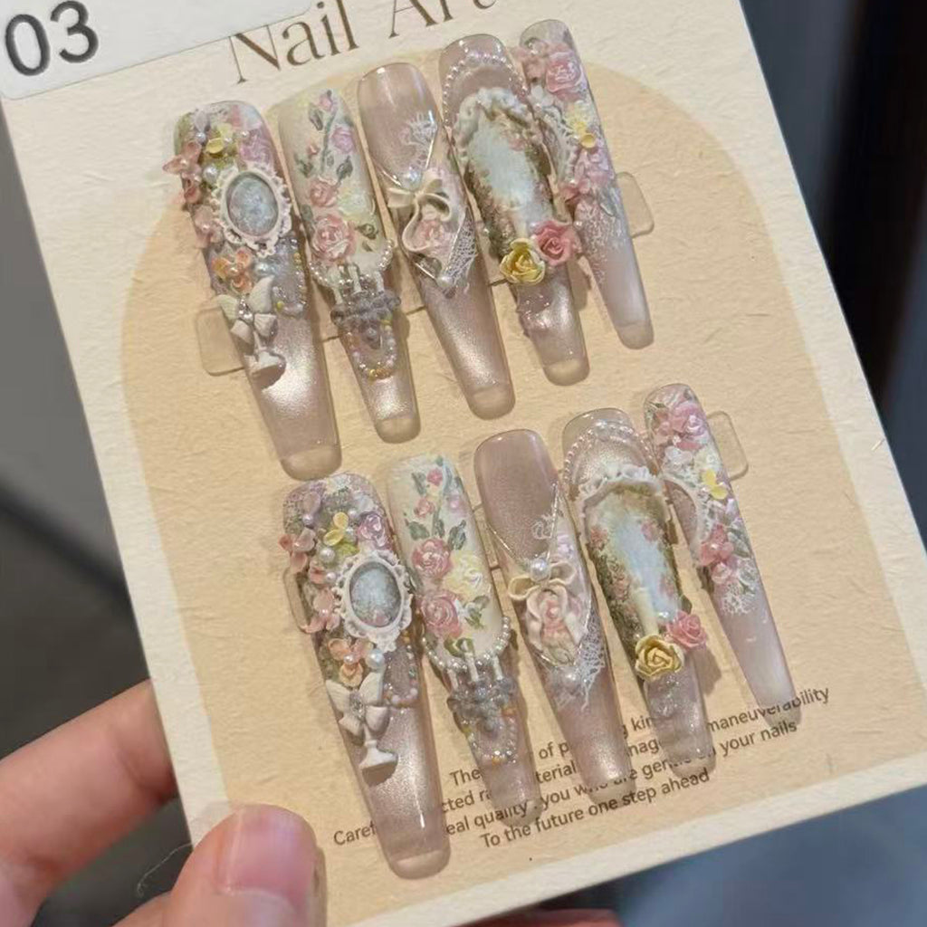 Palette pure handmade wearable nails classy sense manicure patch finished detachable handmade wearable manicure