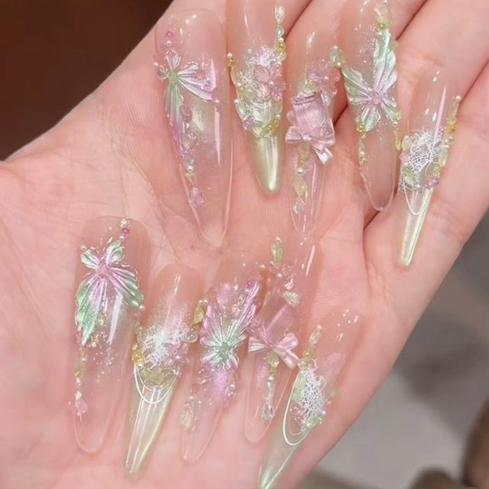 Ice flower gentle white pure desire side light cat eye hand pinch three-dimensional ice flower zircon wear armor