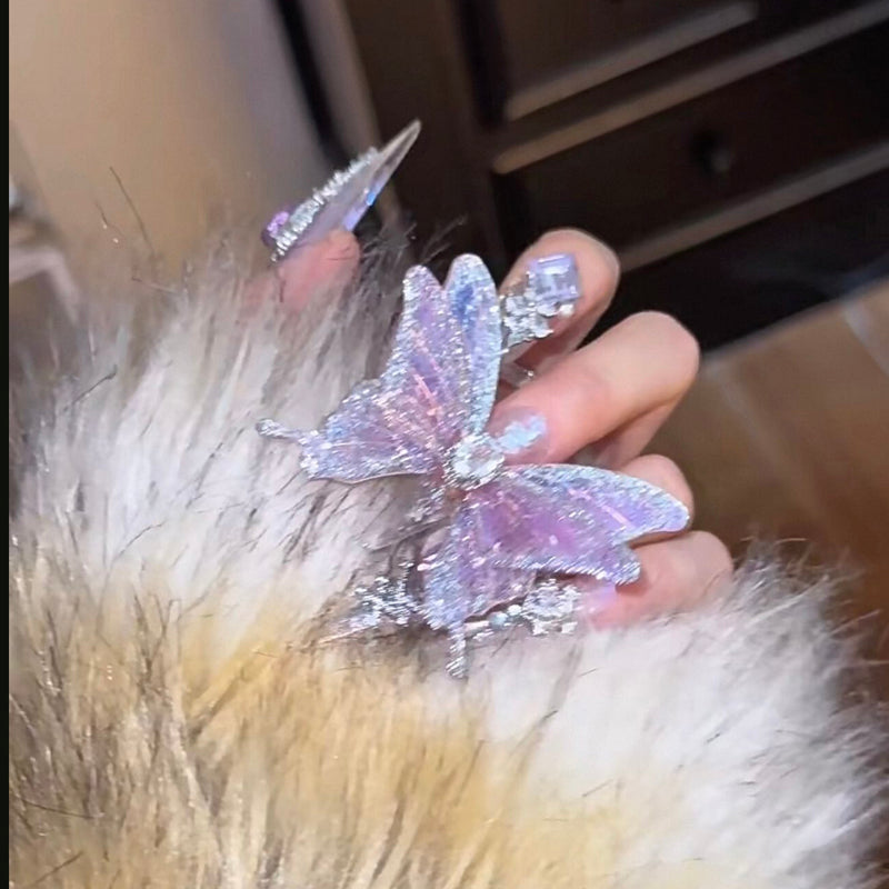Wearing nail butterfly original design new high-end whitening nail patch unique and beautiful hand-worn nail art