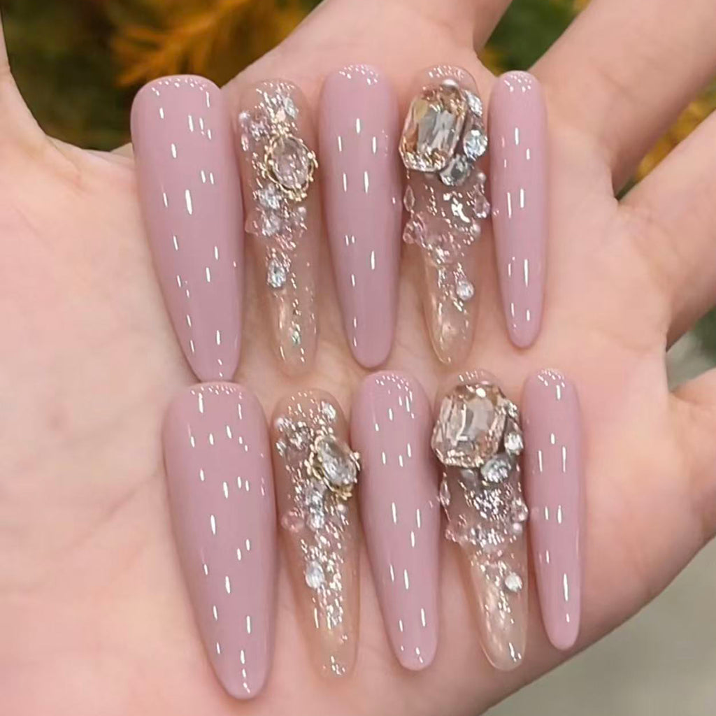 Nail patch wear long light luxury classy handmade nail patch wearable nail art