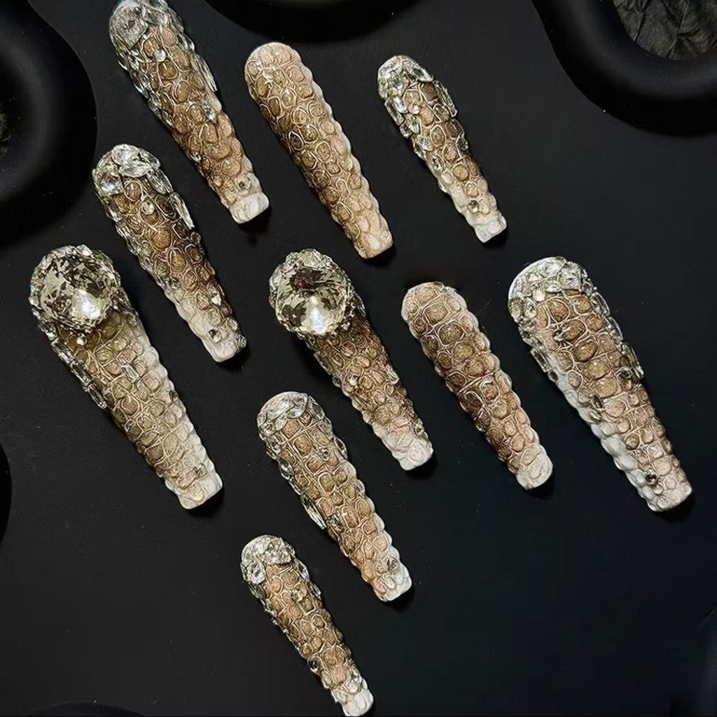 New niche heavy industry european and american medium long handmade high-end manicure wear nail polish