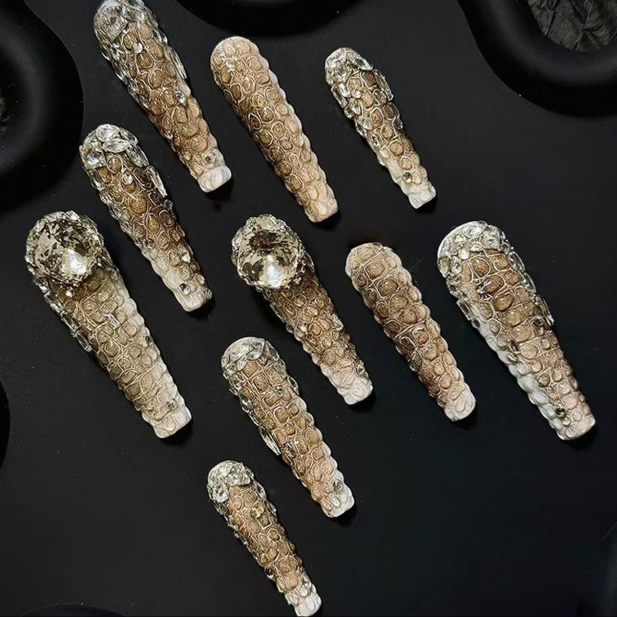 New niche heavy industry european and american medium long handmade high-end manicure wear nail polish