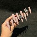 Niche styleclassylong manicure wearable nails handmade hot girl girl pink nails
